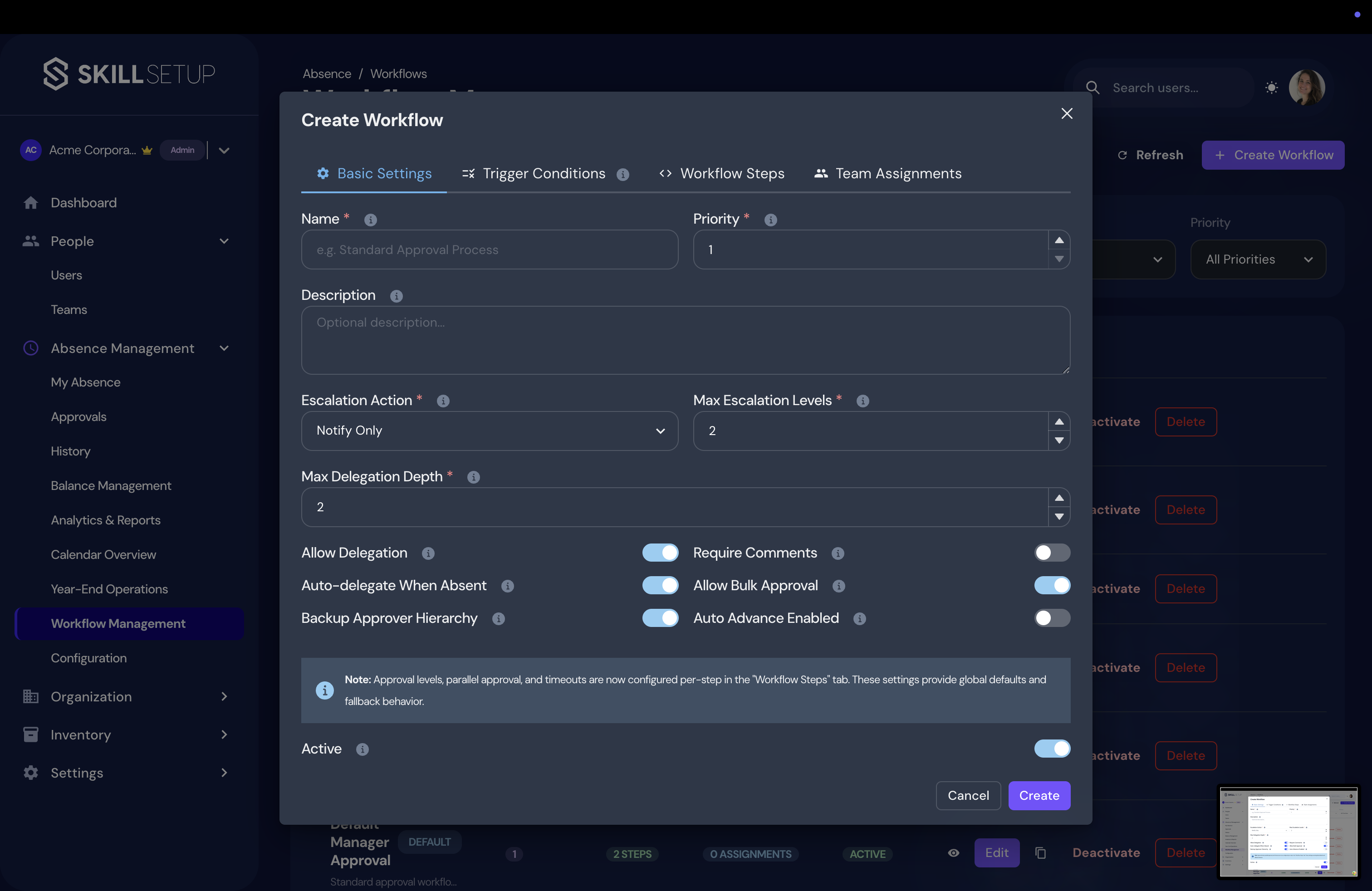 SkillSetup Dashboard