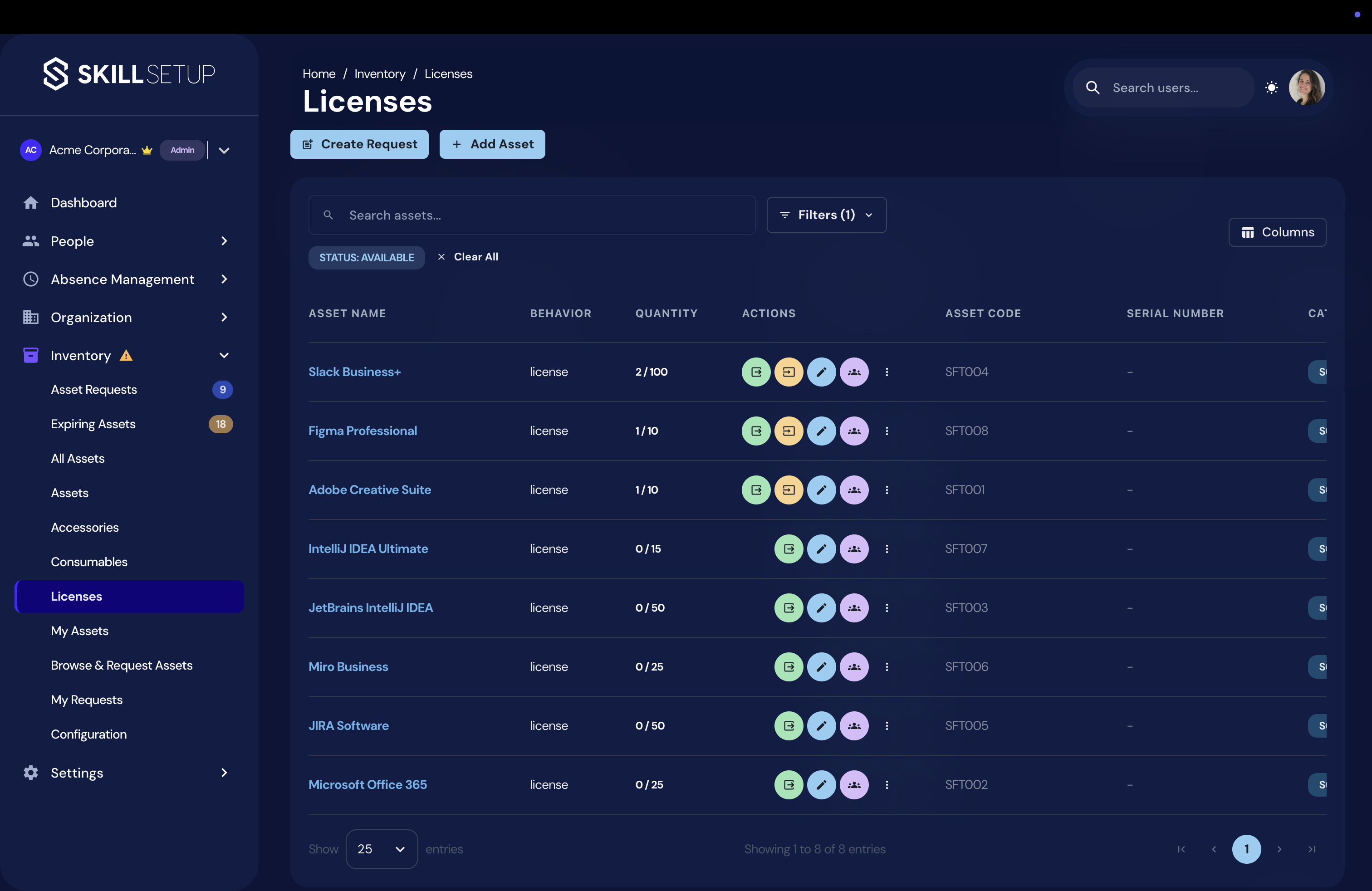 SkillSetup Dashboard