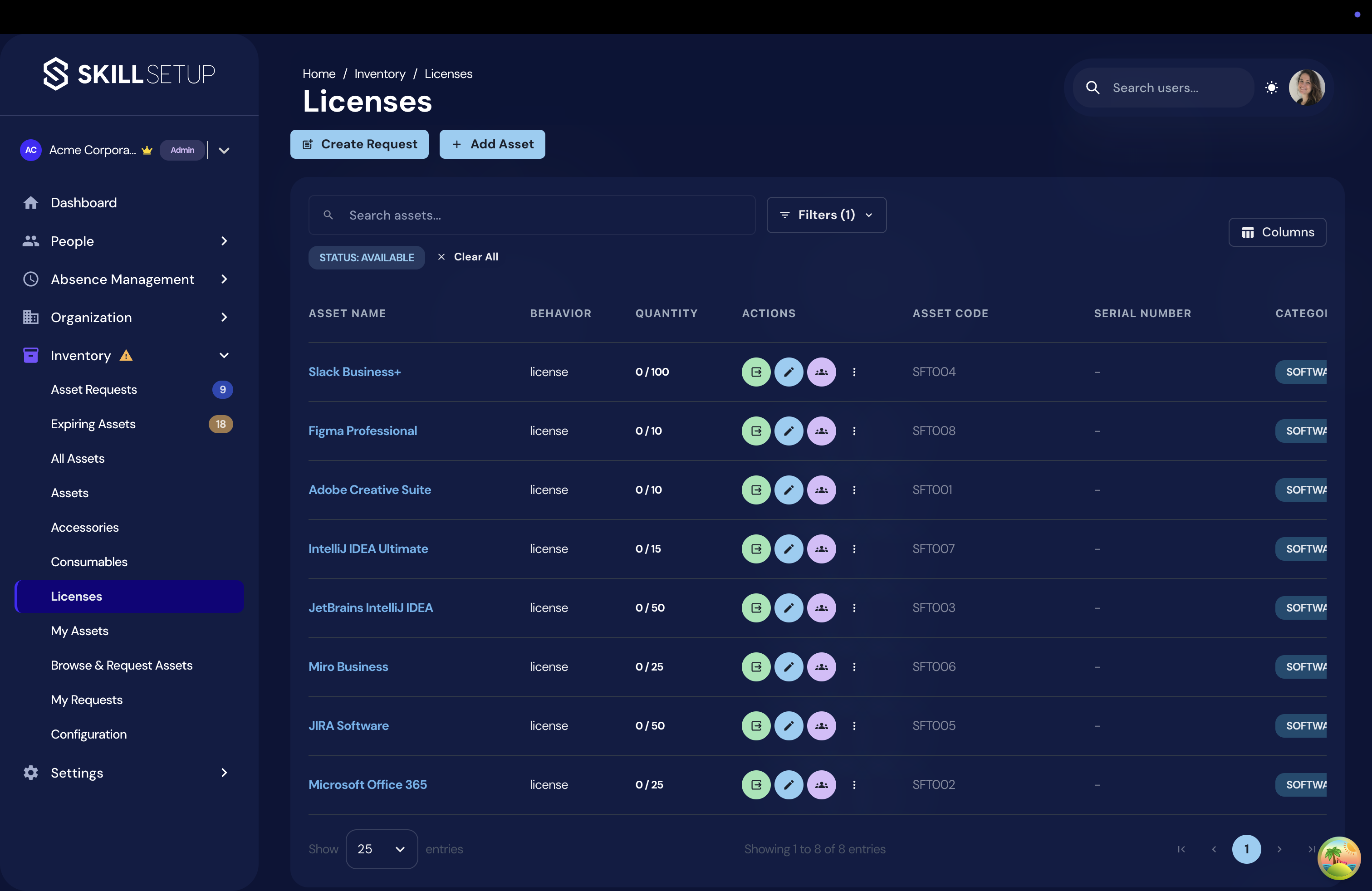 SkillSetup Dashboard