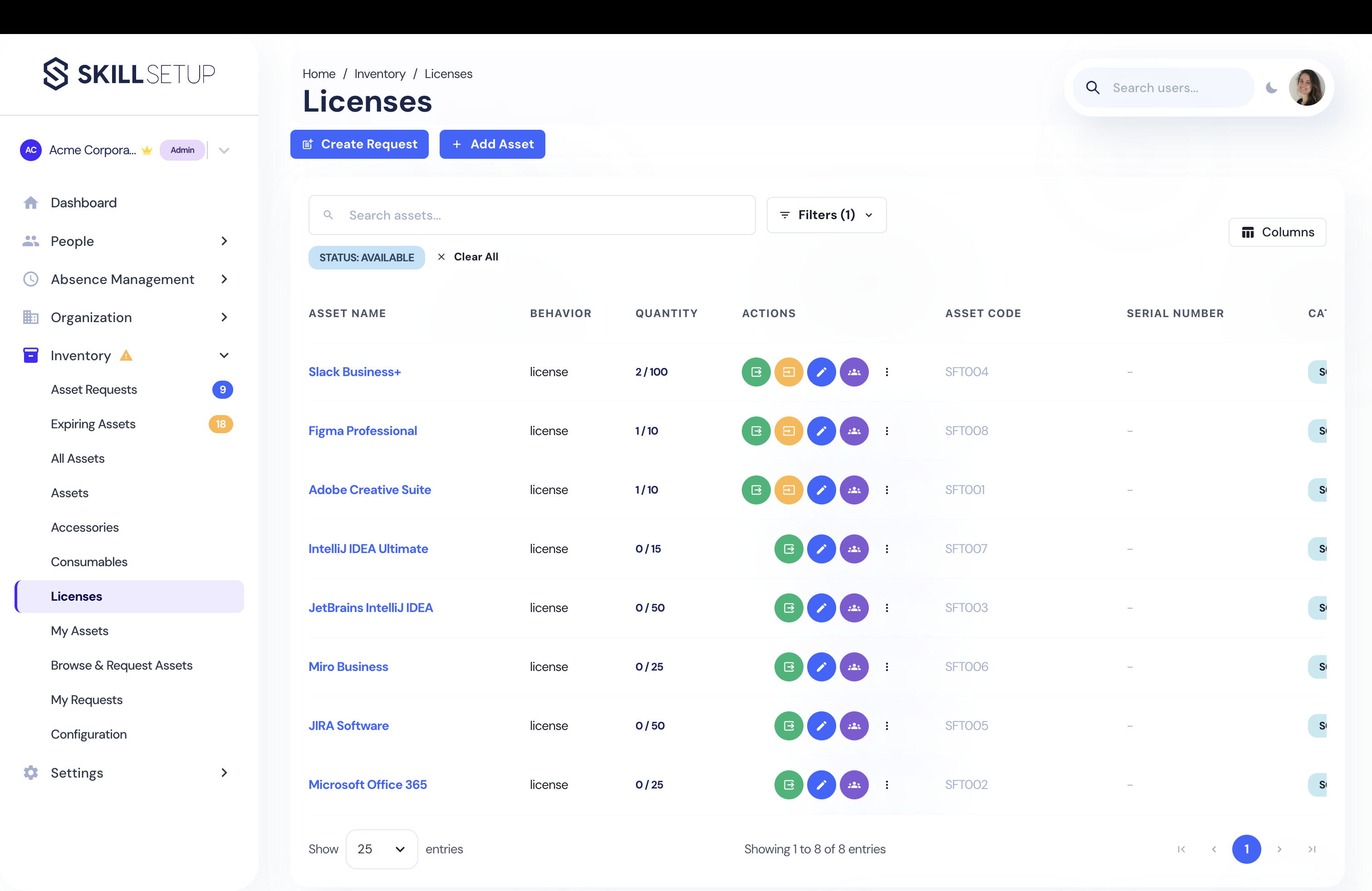 SkillSetup Dashboard