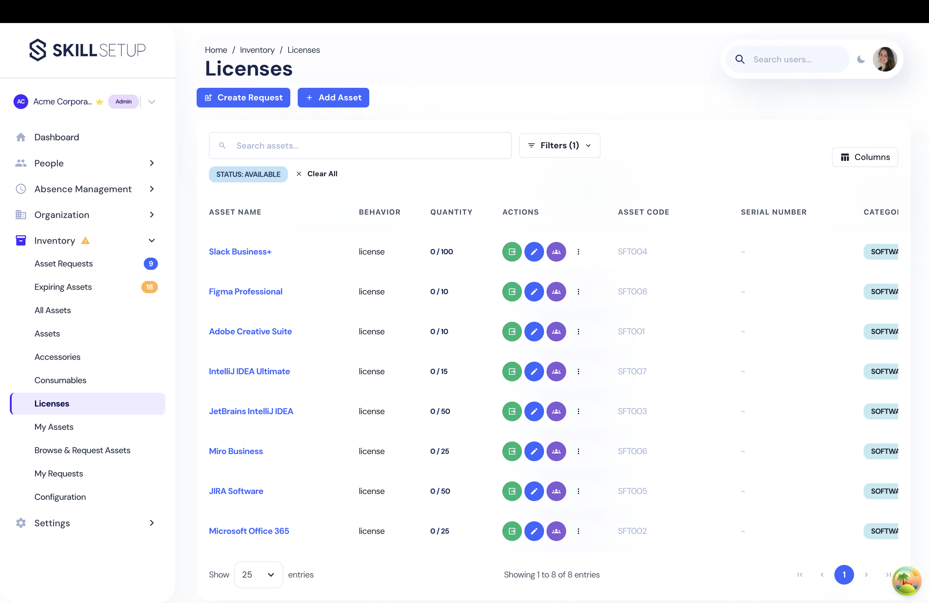 SkillSetup Dashboard