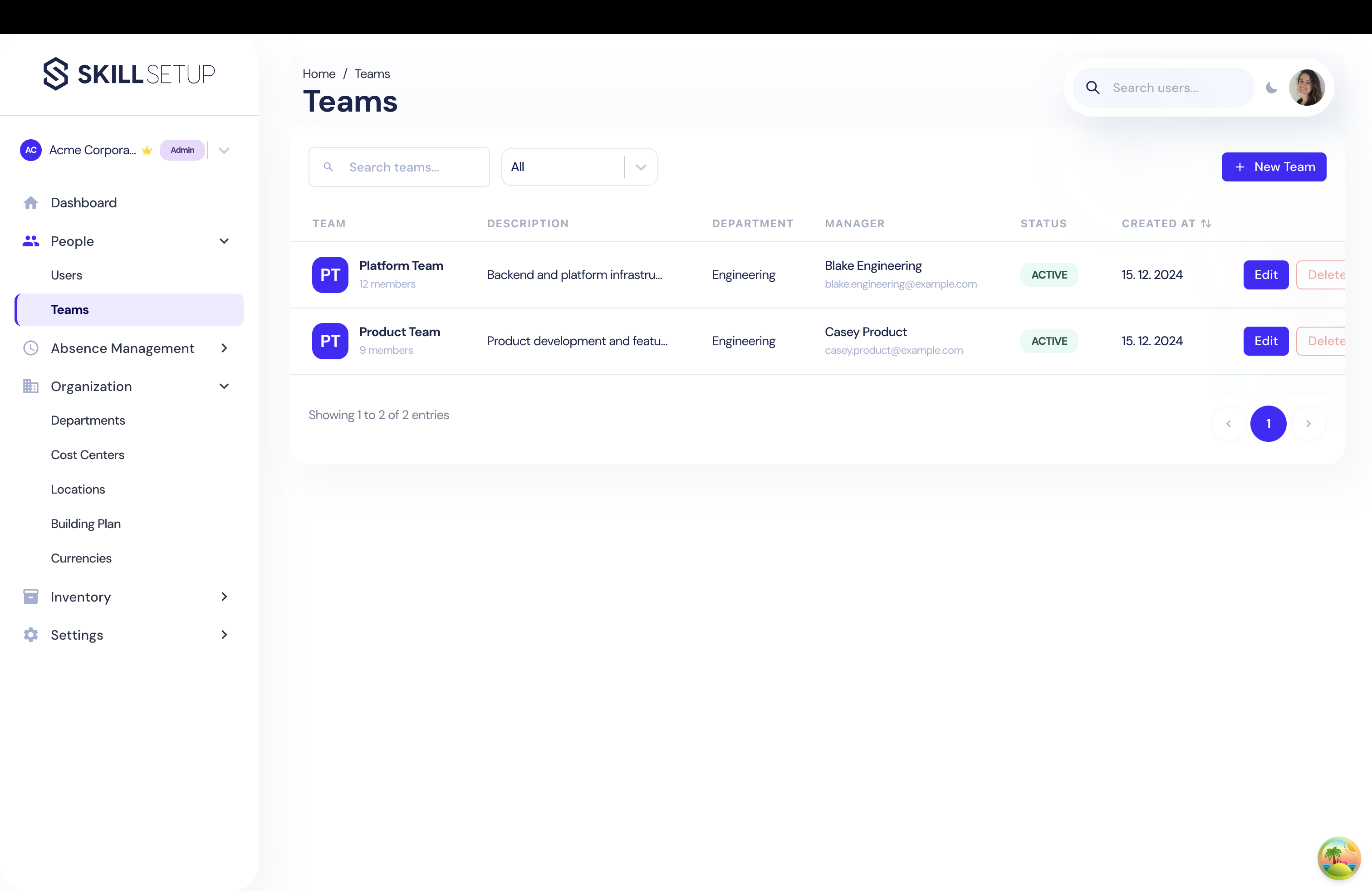 SkillSetup Dashboard